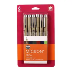 Micron&reg; 05 Mixed Colors Fine Line Ink Pens, 6ct.