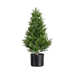 2ft. Potted UV Resistant Rosemary Cone Topiary Tree
