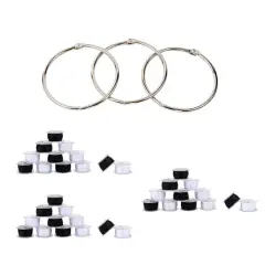 SINGER&reg; Class 15 Sewing Bobbin & Storage Rings Set, Black & White