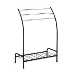 SunnyPoint Standing Towel Rack Black
