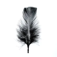 John Bead 4"-6" Marabou Feathers Black