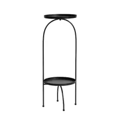Hello Honey&reg; 28" Black Modern Metal Plant Stand