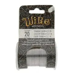 The Beadsmith&reg; Wire&trade; Elements 20 Gauge Tarnish-Resistant Wire Titanium