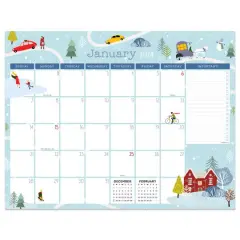 TF Publishing 2024 Folk Love Large Desk Pad Monthly Blotter Calendar