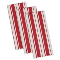 DII&reg; Tomato Stripe Gourmet Dishtowel (Set of 3)