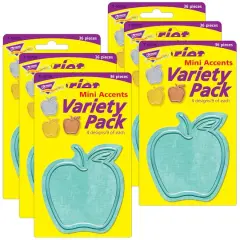 Trend Enterprises&reg; I Heart Metal Apples Mini Accents&reg; Variety Pack, 6 Packs of 36