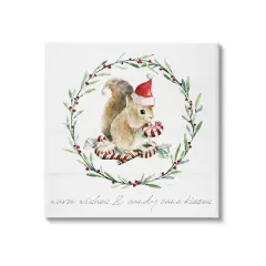 Stupell Industries Warm Wishes & Candy Kisses Phrase Canvas Wall Art