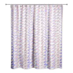 74" Squiggles Shower Curtain Purple