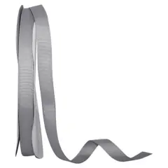 JAM Paper 5/8" x 100yd. Grosgrain Style Wired Ribbon Silver
