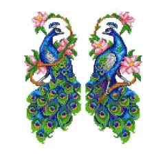 Crafting Spark Peacocks Counted Cross Stitch Kit