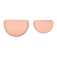 Hello Honey&reg; Stoneware Wall Planters Set Pink