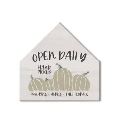 Open Daily House Shaped Hanging Canvas