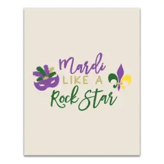 Mardi Gras Rock Star Canvas Wall Art