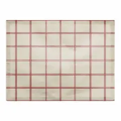 Red & Cream Check Cotton Twill Placemat