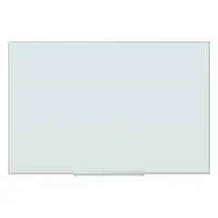 U Brands White 36" x 24" Frosted Frameless Ghost Grid Glass Dry Erase Board