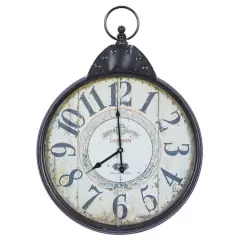 Black Vintage Metal Wall Clock