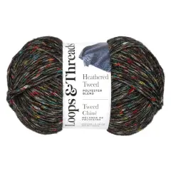 Heathered Tweed&trade; Yarn by Loops & Threads&reg; Black Rainbow