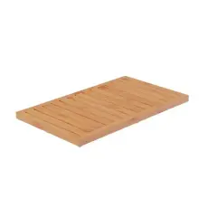 Hastings Home Bamboo Non-Slip Open Slatted Bath Mat, 24" x 14"