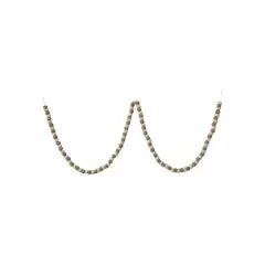 Hello Honey&reg; 12ft. Handmade Wool Felt Ball Garland in Printed Drawstring Bag Brown/Cream