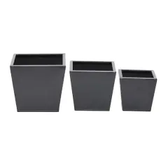 Grey Modern Planter, Set of 3" 7", 6", 5"