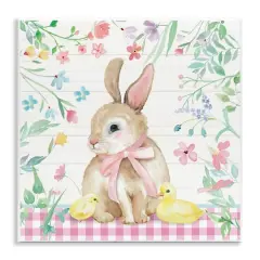 Stupell Industries Easter Bunny & Chicks Wall Plaque Art