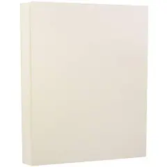 JAM Paper 8.5" x 11" 24lb. Strathmore Paper, 100 Sheets Natural White Linen