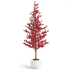 Glitzhome&reg; 41"H Chirstmas Berry Porch Tree