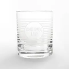 11oz. Drink Up Stripes Whiskey Glass
