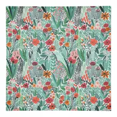 Lush Floral Pattern 10" x 10" Cotton Twill Napkin