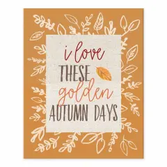 Golden Autumn Days Tabletop Canvas