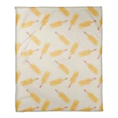 Orange Popsicle Pattern 50" x 60" Coral Fleece Blanket