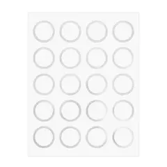 Silver Border Round Label Stickers by Recollections&trade;