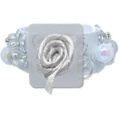 JAM Paper Angelyn New Style Flower Bracelet White