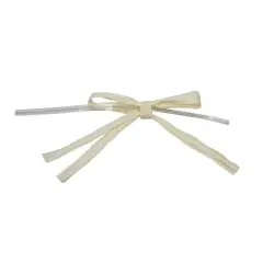 JAM Paper 0.25" 2 Strand Raffia Twist Tie Bows, 100ct. Ivory