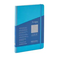 Fabriano&reg; EcoQua Plus A5 Lined Fabric-Bound Notebook Turquoise