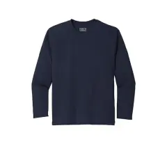 Port & Company&reg; Youth Long Sleeve Performance T-Shirt Deep Navy