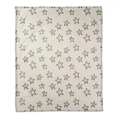 Simple Star Pattern 50" x 60" Coral Fleece Blanket