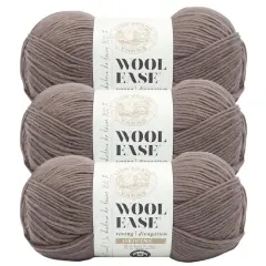 3 Pack Lion Brand&reg; Wool-Ease&reg; Roving Origins Yarn Mushroom