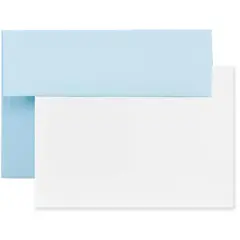 JAM Paper A7 Blank Greeting Cards & Envelopes, 25ct. Pastel Baby Blue
