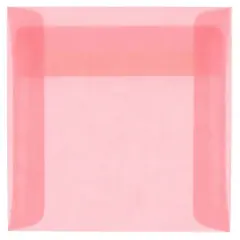 JAM Paper 6" x 6" Translucent Vellum Invitation Envelopes, 25ct. Blush Pink