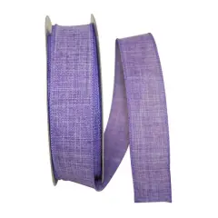 Reliant 1.5" x 50yd. Linen Wired Ribbon Purple