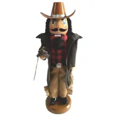 Santa's Workshop 14.5" Leather Duster Cowboy Nutcracker