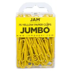 JAM Paper Jumbo Paper Clips Yellow
