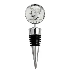 JFK 1964 First Year of Issue Half Dollar Coin Wine Stopper
