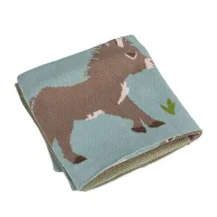 Hello Honey&reg; Donkey Prints Cotton Knit Baby Blanket