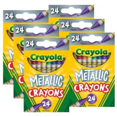 6 Packs: 24 ct. (144) Crayola&reg; Metallic Crayons
