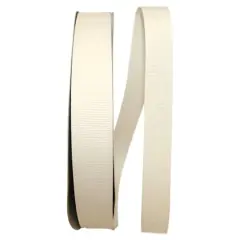 JAM Paper 7/8" Grosgrain Texture Ribbon Antique White