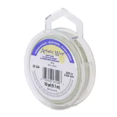 Artistic Wire&reg; 22 Gauge Silver Plated Tarnish Resistant Colored Copper Craft Wire, 10yd. White