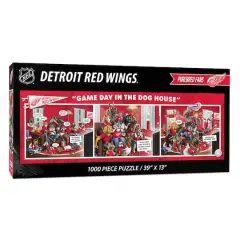 NHL Game Day in the Dog House 1,000 Piece Puzzle Detroit Red Wings