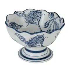Hello Honey&reg; 5.75" Blue & White Botanical Bliss Stoneware Bowl